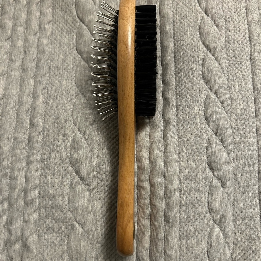 Dual-Sided Wooden Grooming Brush